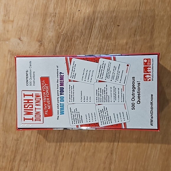 I Wish I Didn't Know! Filthy Trivia Game - Picture 2 of 2